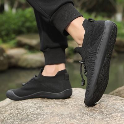 Adults Barefoot Shoes Cross-Trainer Wide Toe Box Men's Wide Minimalist Zero Drop Sole Casual Knitting Walking Sneakers 2024 New