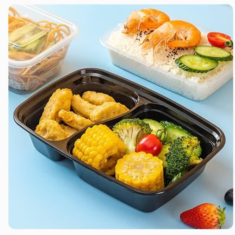 Disposable 750ml Clear Plastic Food Containers with Lids