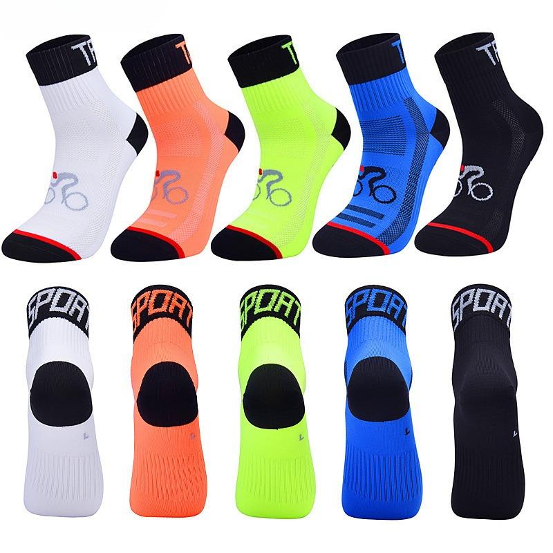 Breathable Sports Socks,Unisex Sweat-absorbent Cycling Running Marathon Socks
