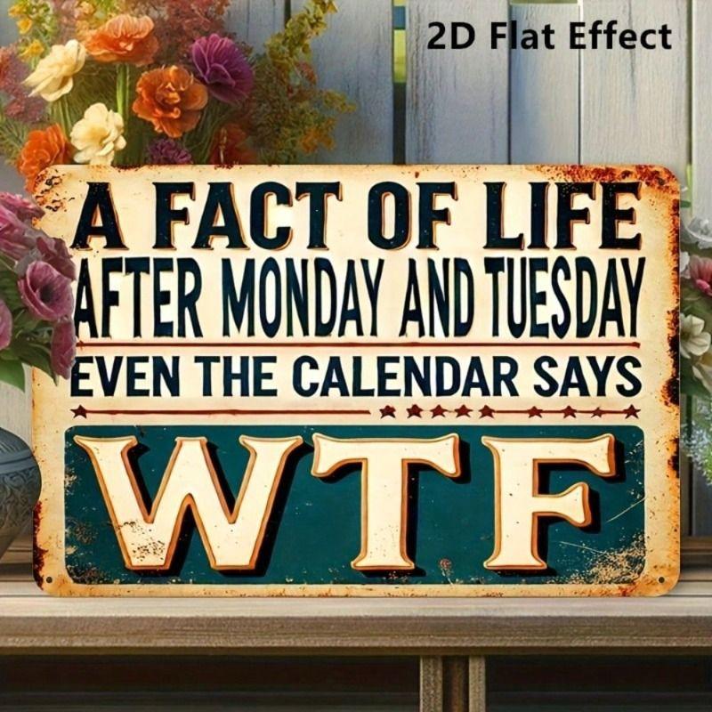 Vintage Metalen Blik Wandposter Bord 20x30cm