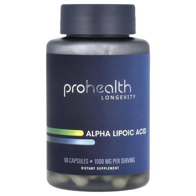 ProHealth Longevity, Alpha Lipoic Acid, 1,000 Mg, 60 Capsules (500 Mg Per Capsule)