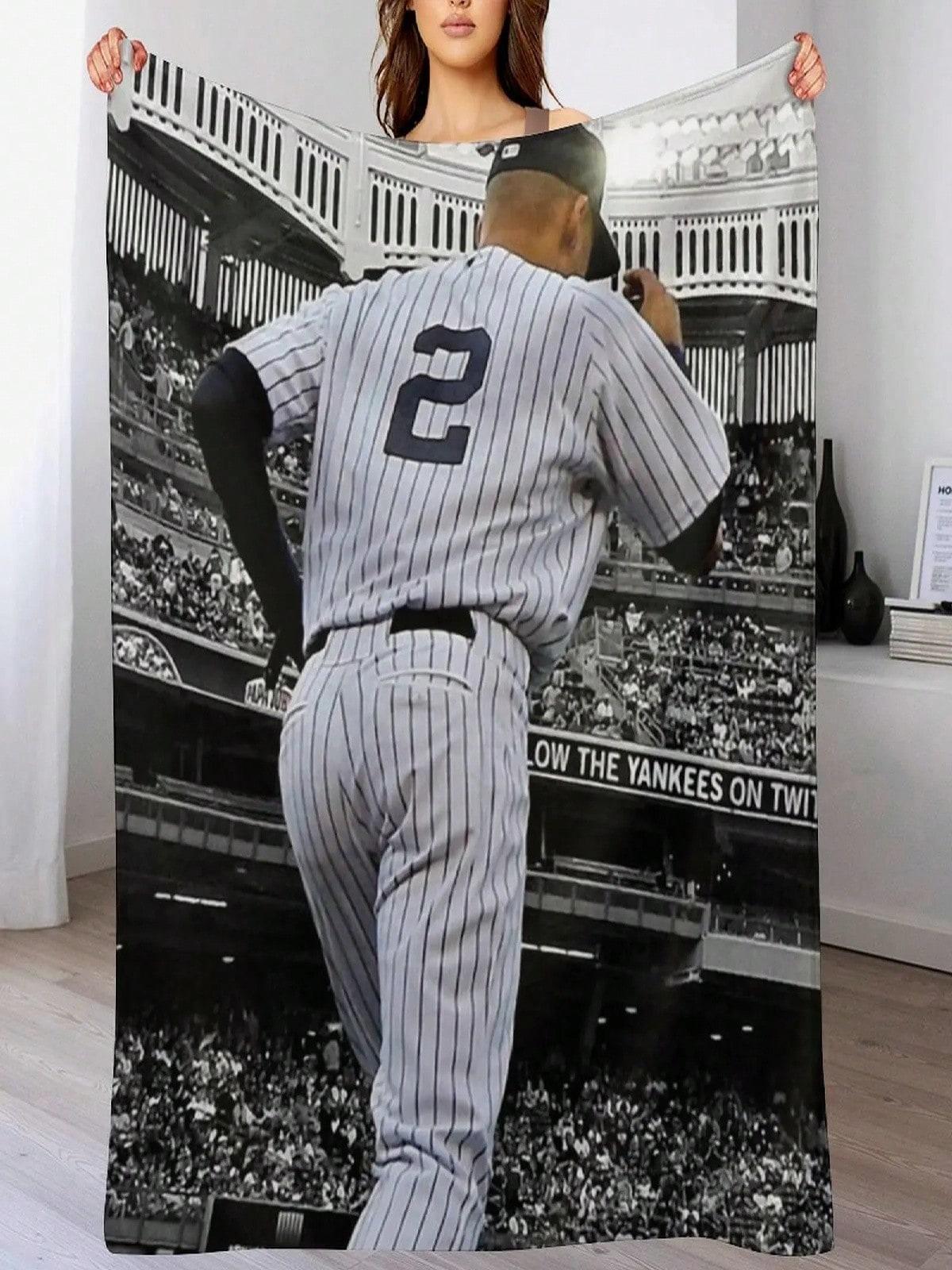 

Derek Jeter Throw Blanket Flannels Bed Fashionable Decorative Beds Blankets 75X95CM сірий колір