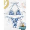 Vzvn 2026 Summer Female Swimsuit Bathers Bathing Swimming Suit Beachwear Halter String Triangle Two Piece Bikini Women Swimwear