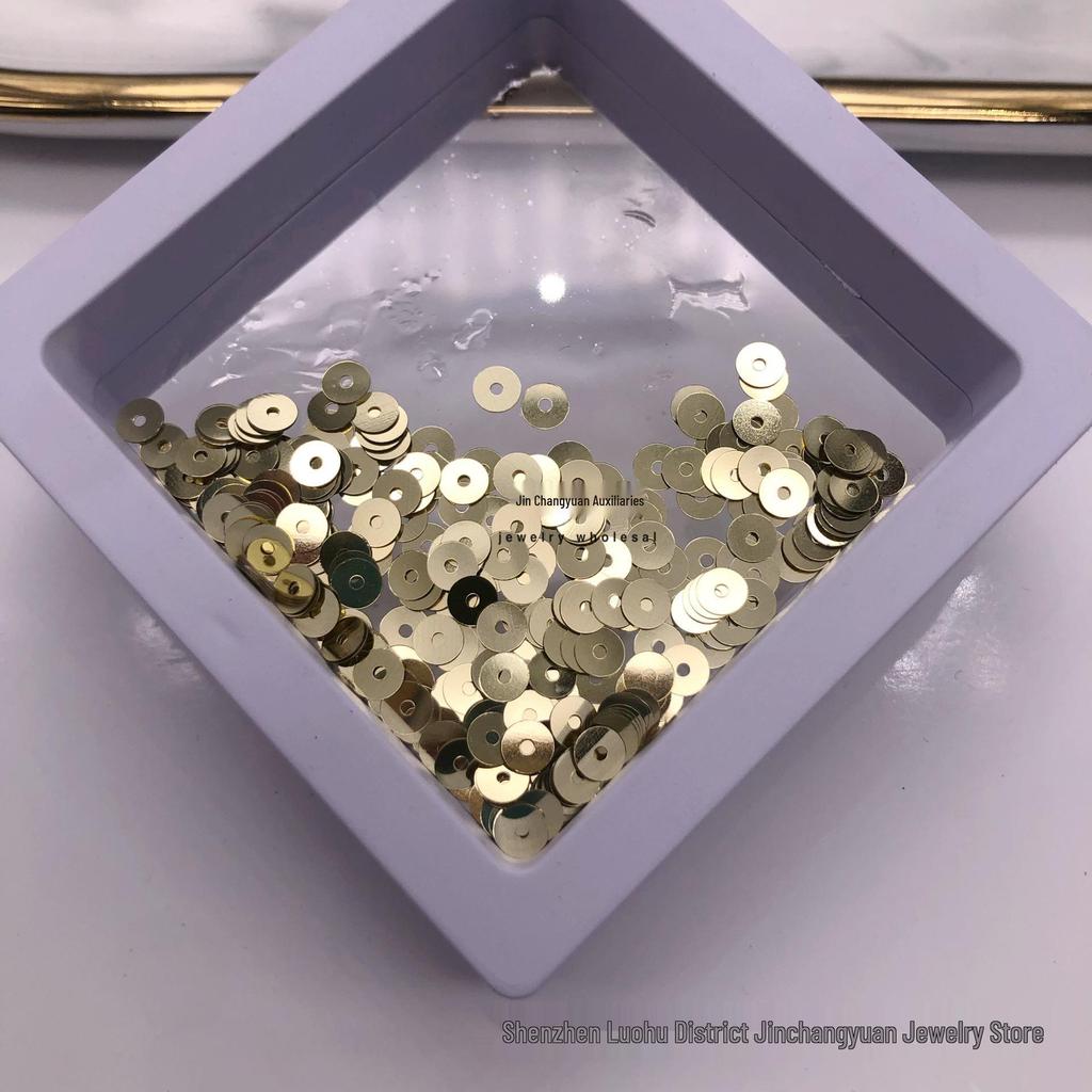 4mm mittelloch bunte Pailletten für DIY-Bastelarbeiten und Bekleidungszubehör