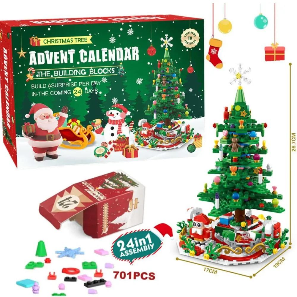 2026 Christmas Advent Calendar Gift Box Mermaid Jewelry Hairpin 24Days Countdown Calendar New Year Christmas Gifts