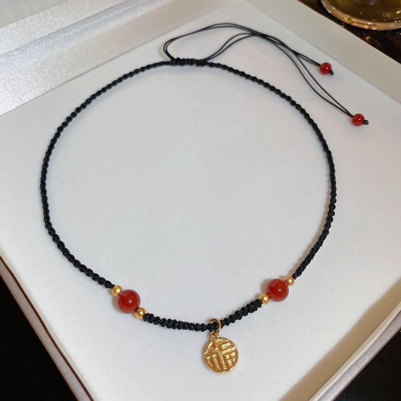 Geometric love pendant necklace fashion collarbone chain niche design sense versatile necklace women