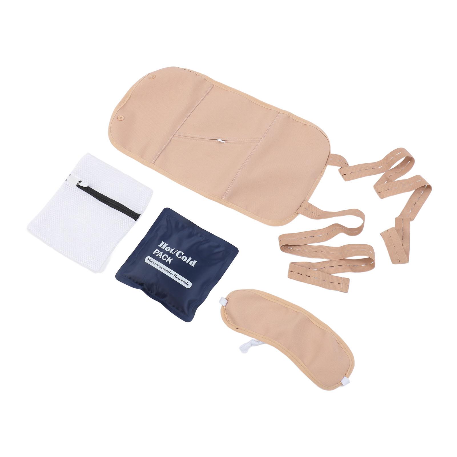 

Комплект обертываний из касторового масла, многоразовый регулируемый компресс для тела из органического хлопка с касторовым маслом