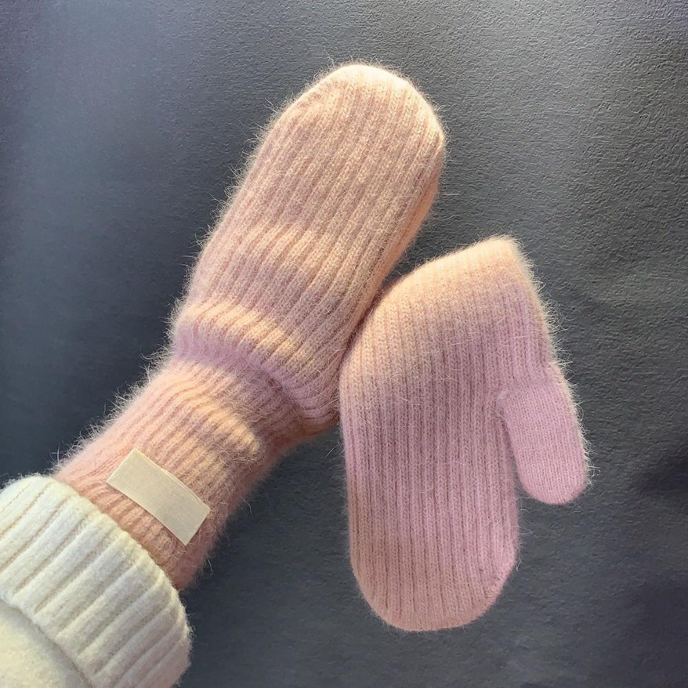 Thick Thermal Winter Warm Mittens Plush Material Plush Soft Gloves Warm Thermal Gloves Cycling