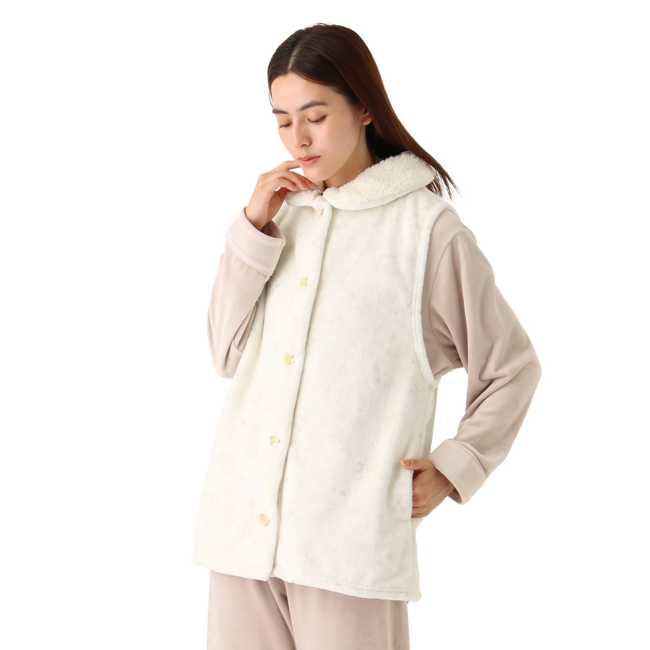 

Tea AfternoonTea LIVING Одежда Топы JG02 Foil Flower Vest Ivory [Afternoon Living] Пижамы/Комната слоновая кость