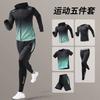 Mens Quick-Dry Sport Set Ice Silk Short Sleeve T-Shirt Shorts Running Gym Basketball Football Workout