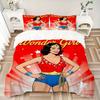 3pcs Wonder Girl Cover Set,Soft Comfortable Duvet Cover,Guest Room (1*Duvet Cover + 2*Pillowcases, Without Core) yy251024102