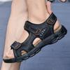 Men's Outdoor Leisure Beach Open-toe Leather Sandals Large Size Wading and Stream Tracing Shoes