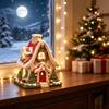 Decorazioni da Tavola Natalizie per la Casa, Casa di Neve Bruciatore di Incenso, Supporto Backflow, Statuette Decorative Soggiorno Festivo Xmas Desktop