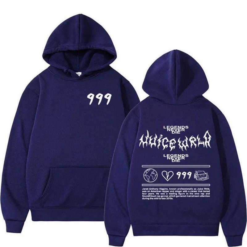Dámská mikina s kapucí a potiskem písmen ve stylu Juice WRLD Streetwear Ležérní dlouhý rukáv Pulovr
