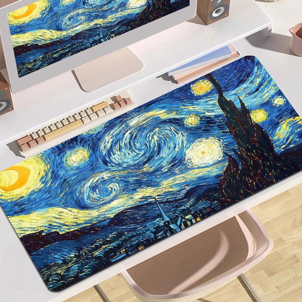 Van Gogh Art Painting Mousepad Boy Pad Natural Rubber Gaming Mousepad Desk Mat Size For Gameing World Of Tanks CS GO Zelda