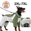Zimní Doberman Velký Pes 4 Nohy Obleček pro Psa Velký Pes Zlatý Kožešinový Lem Ovčák Super Teplý Kabát Plus Sametová Zesílená Bavlněná Bunda
