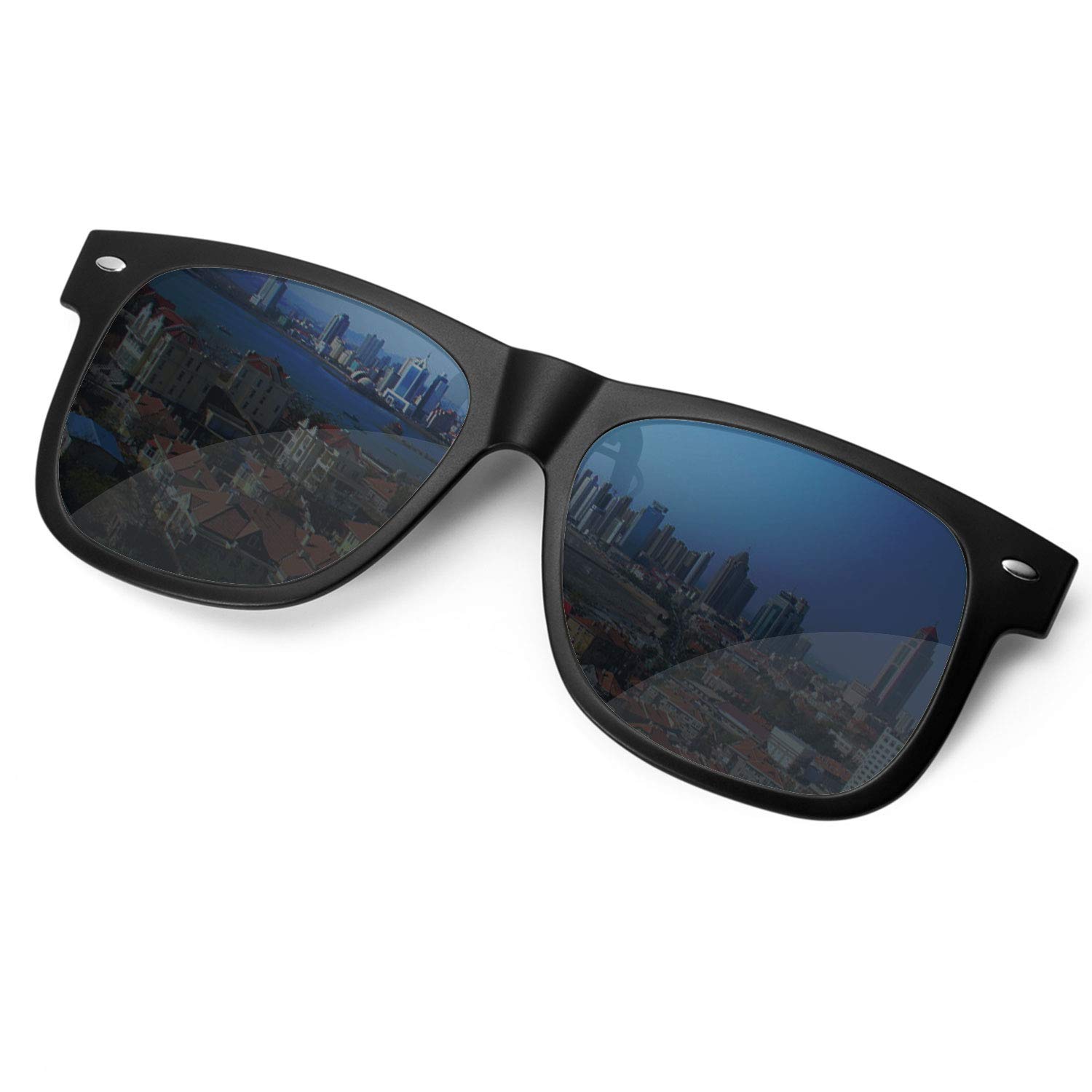 

SOXICK Polarized Wellington Fit Over Attaches to UV400 Perfect for and Cycling Clip-on Sunglasses, One-Touch Glasses, Smoke, Glasses, Protection, чорний