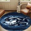Alien Artwork Round Mat, Anti-slip Circle Carpet Chair Rug For livingroom,Bedroom, Doormat Home Decor Gift Christmas Gifts