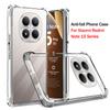 For Xiaomi Redmi Note 15 Pro 5G Case Transparent Anti-fall Soft Cover Note13 Note14 Note15 13 14 Pro+ 15Pro Plus 13Pro 14Pro 4G