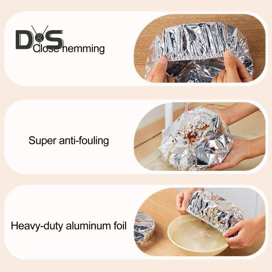10/100Pcs Aluminum Foil Film Insulation Food Covers Heat Resistant BPA Free Kitchen Fresh-Keeping Insulation Film Food Storage Covers