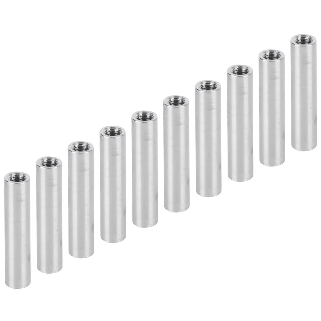 10Pcs Aluminum Alloy Column Round Female Thread Standoff Spacer Support Fasteners M4x0.7mmLong 24mm