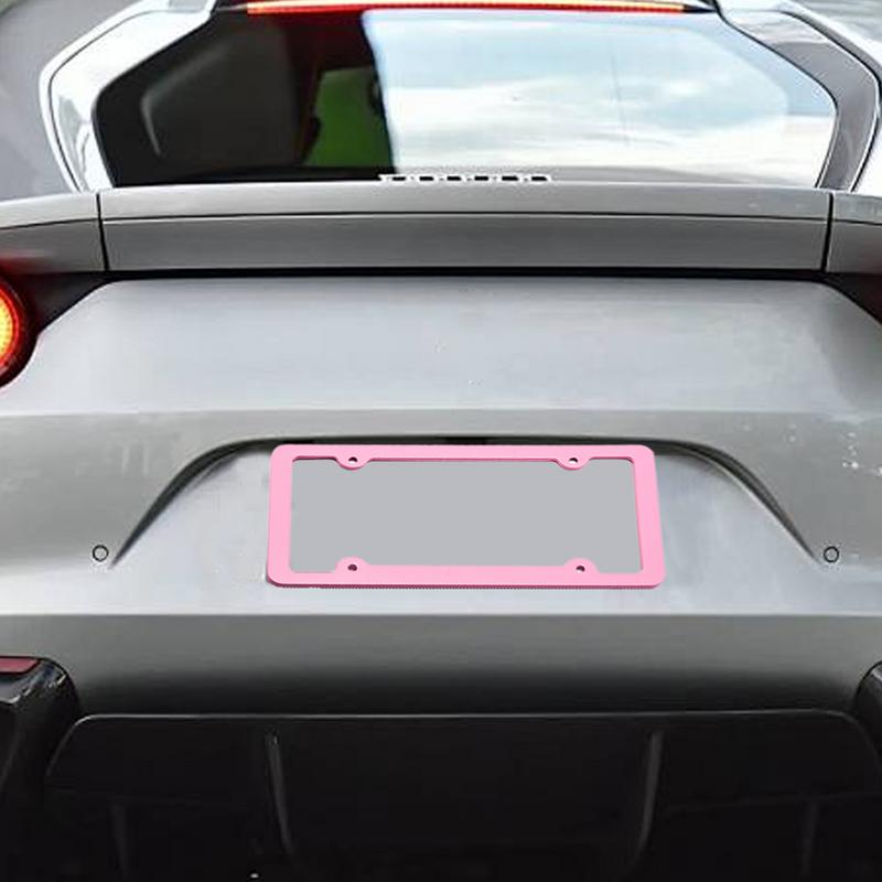 Tag Frame For License Plate Aluminum Alloy Tag Frame Protector Unbreakable Protection Frame With Screws & Nuts For American