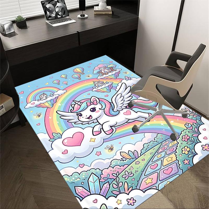 

1PC Unicorn Fantasy Non-Slip Floor carpet, Office, family, bedroom, Studio - Large Area Rug, Vibrant Colors, Longlasting Material-X434 60cm by 90cm