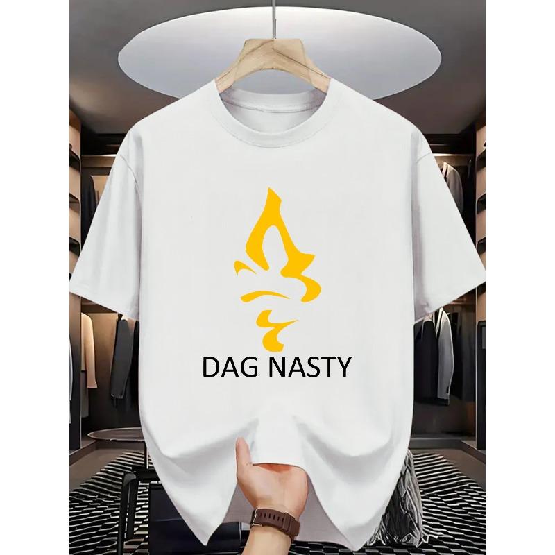 

DAG NASTY Graphic Print T-Shirt - Men S Casual Summer Tee, Comfortable Stretch Fabric, Short Sleeve Crew Neck, Ideal for Daily Wear & Sports S белый