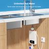 Tankless Water Heater, 5500W Electric Water Heater with LED Touchscreen, Compact Digital Temperature Control Hot Water System for Bathroom Kitchen