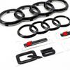 ABS 4 Ring q2 Q5 Quarrto Sline Sticker Car Front Hood Emblem Rear Trunk Badge Sticker Side Decoration Accessory Q5 2014-2019