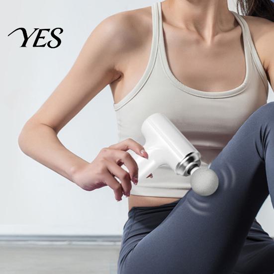 Portable Massage Device Mini Fascia Massager, Electric Percussion Massager with 4 Muscle Relaxation Tool Heads, for Deep Stain Resistant
