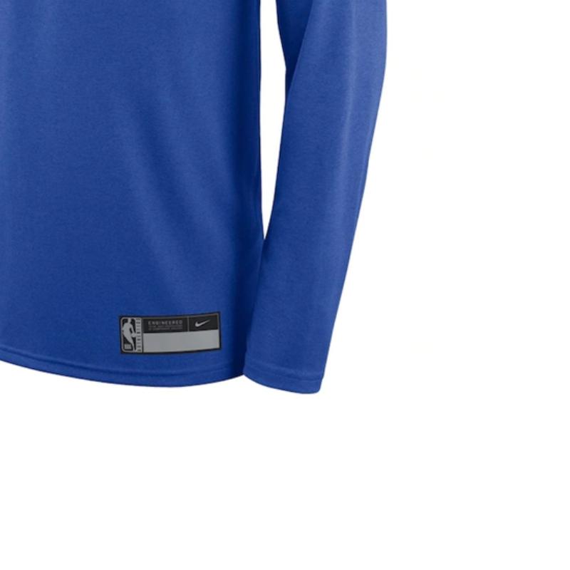 Nike Dallas Mavericks T-Shirt Quick-Dry Sports Long Sleeve Kids Tops Blue 3Z2B7FEJX-MAV