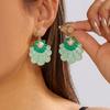European and American Summer Ocean Wind Starfish Earrings Beach Vacation Exaggerated Earrings Alloy Diamond-encrusted Shell Earrings Women's Models