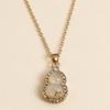 "Golden Branches Jade Leaves" Elegant Chinese-Style Gourd Necklace for Women - Luxurious & Versatile Clavicle Chain