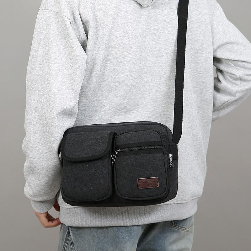 Men Canvas Shoulder Bags Casual Tote Travel Men's Crossbody Bag Luxury Messenger Bags Fashion High Quality Handbag