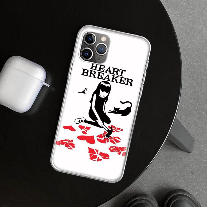 Comics Emily The Strange Phone Case Cover for iPhone 11 12 13 Mini 14 15 Plus 16 Pro Max 17 Air 7 8 + SE Art Customized Fundas 1