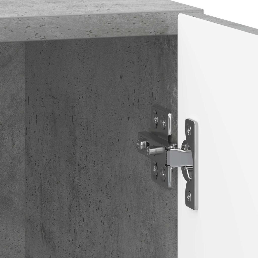 Nightstand Concrete Grey 43 x 34.5 x 50 cm Engineered Wood