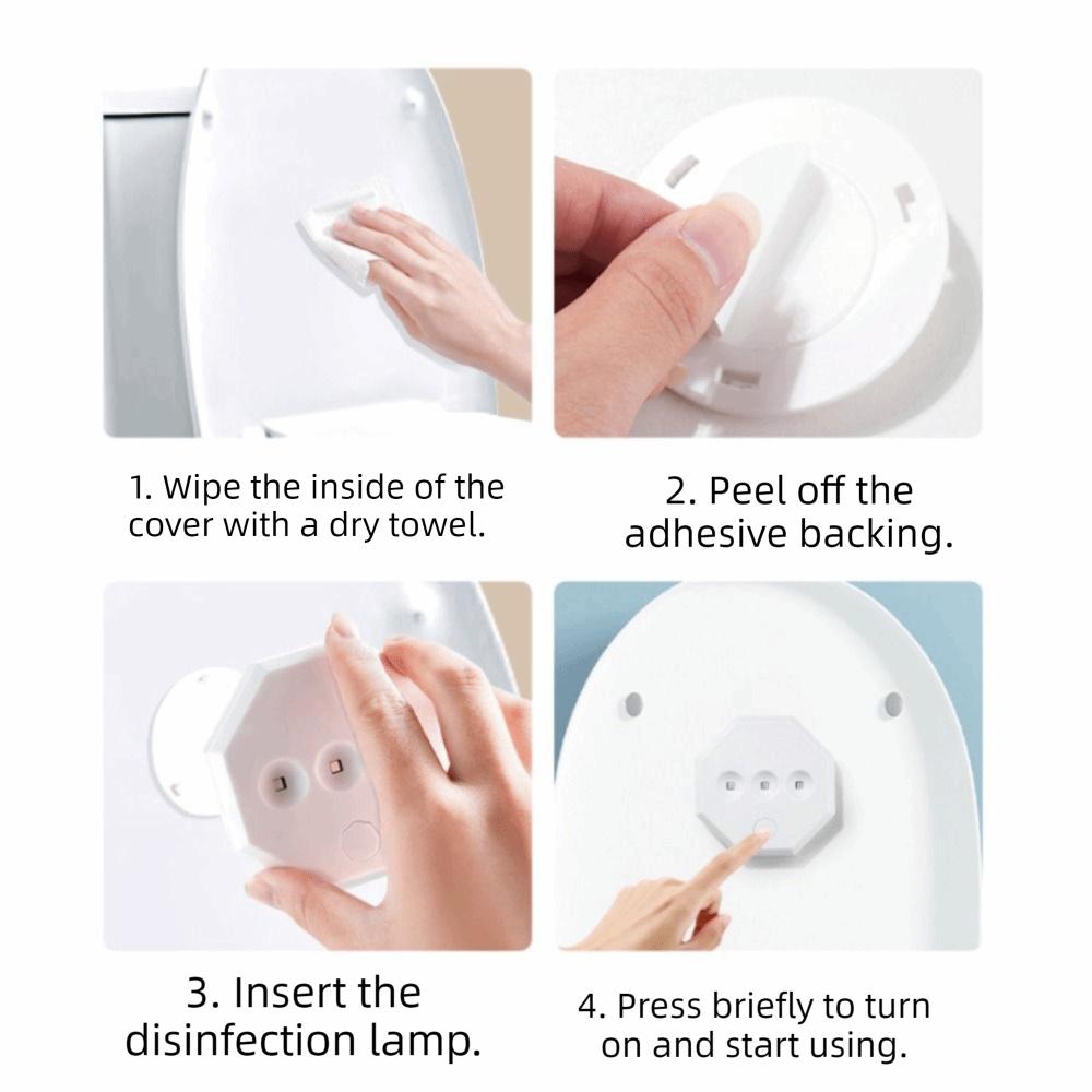 USB Rechargeable UV Toilet Sanitizer Hands-Free Portable Toilet Cleaner Travels