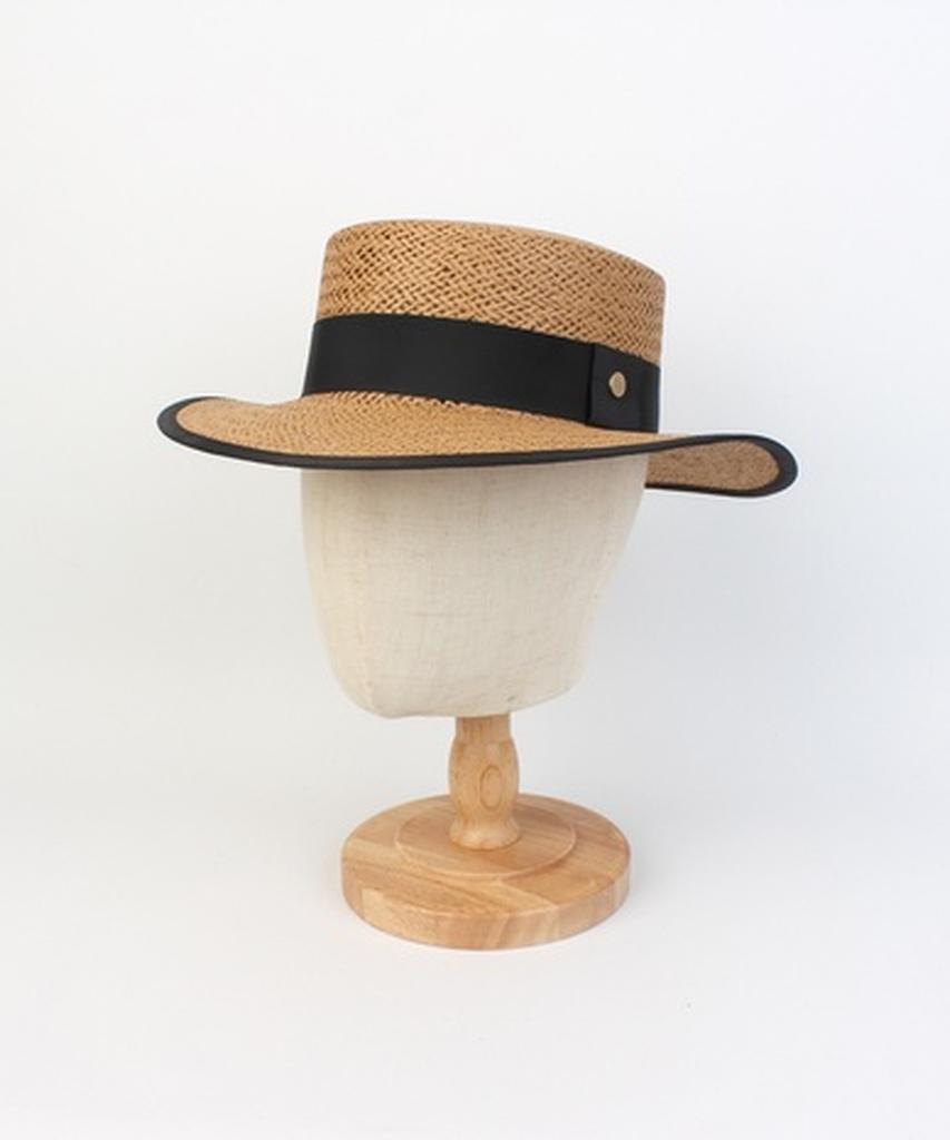 Yunibeosyeolkemiseuteuli Edge Taping Brown Long Panama Hat Panama Hat