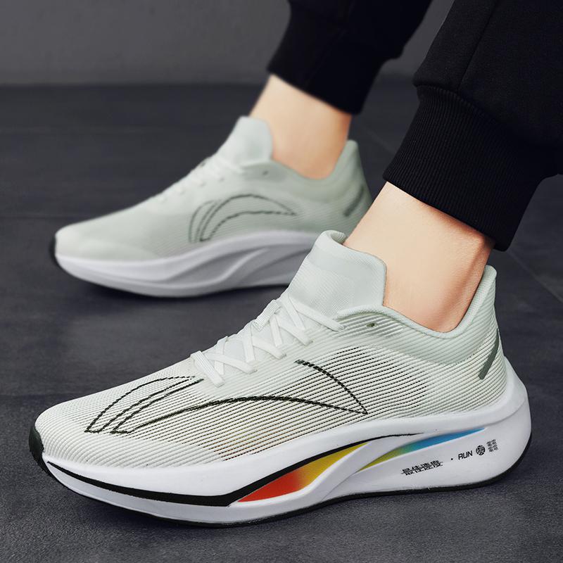 Summer running shoes men's carbon plate shock absorption small size sports shoes breathable couple casual travel shoes professional ultra-lig