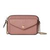 Solid Color Logo Print Chain Shoulder Strap Zipper Closure Leather Mini Crossbody Bag Women Bags Powder 781554-AAC1Q-5820