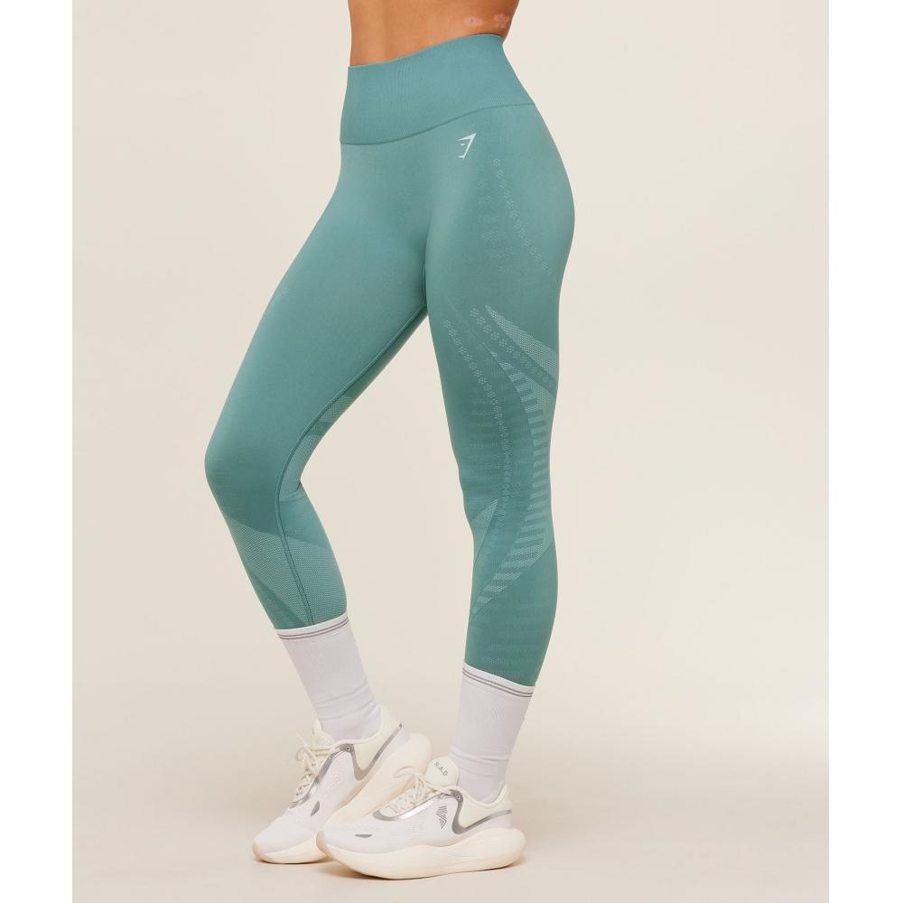 Gymshark Running Seamless Leggings Storm Blue Lifestyle Blue B6b7u Ufbz