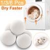 6Pcs Reusable Wool Dryer Balls Softener Laundry Home Washing 1/1/6cm Fleece Dry Kit Ball Useful Washing Machine Accessories