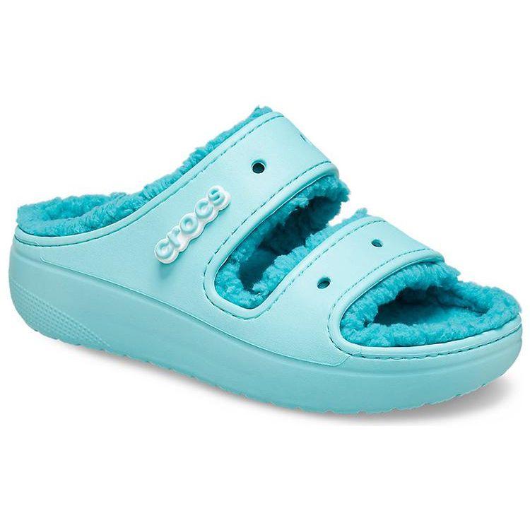 Crocs Classic Fuzzy Slippers Unisex Slippers Blue 207446-4SS