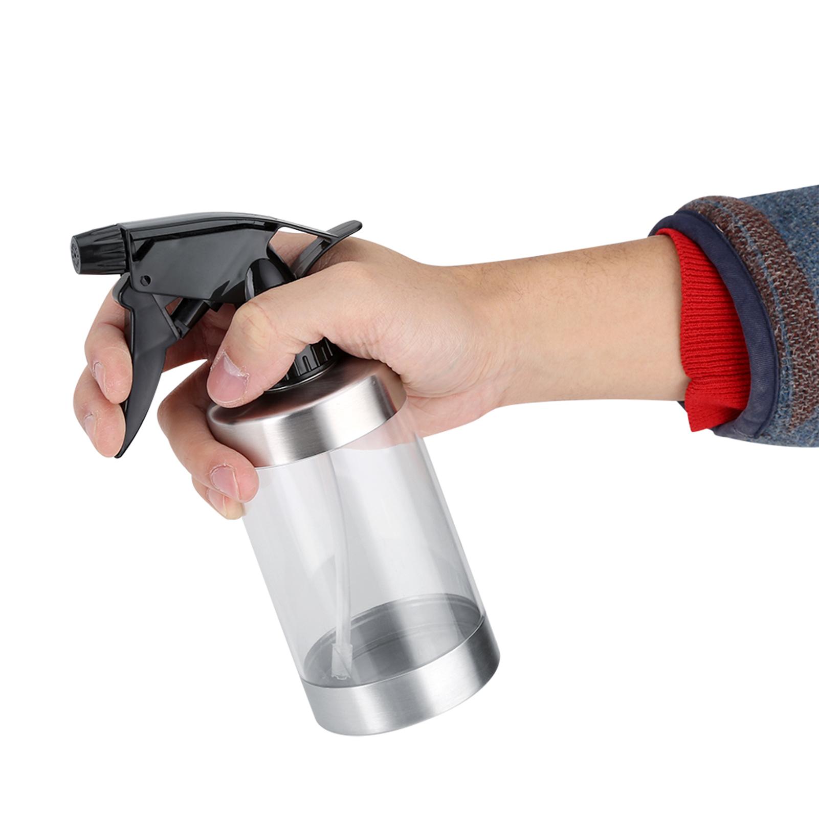 

350Ml Stainless Steel Water Spray Bottle, Acrylic Trigger Sprinkler Plant Watering Can, Compact and Portable for Home Garden Plants