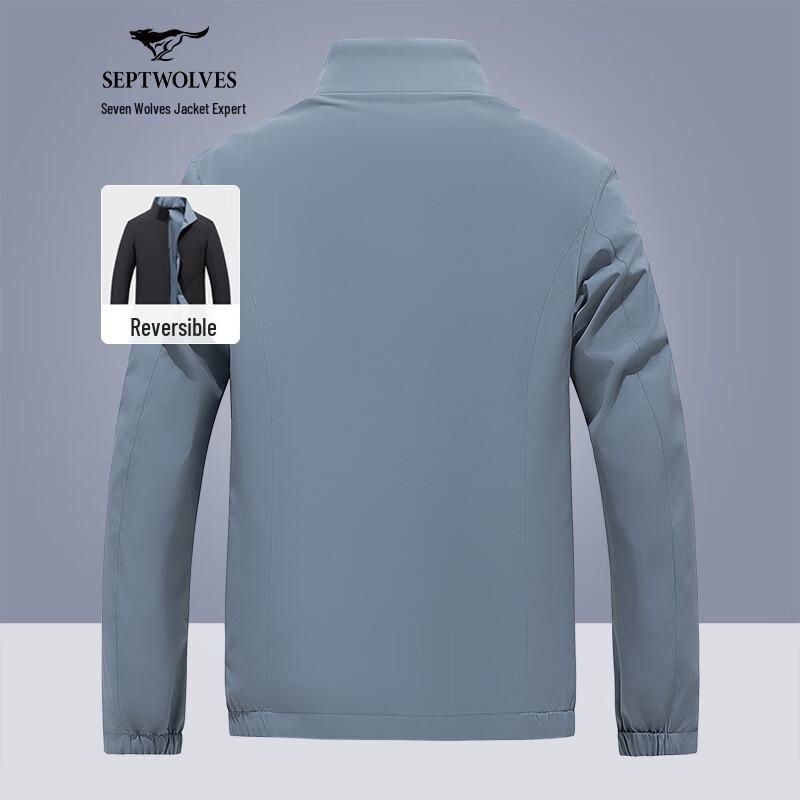 Qipilong Men's Reversible Water-Resistant Casual Jacket