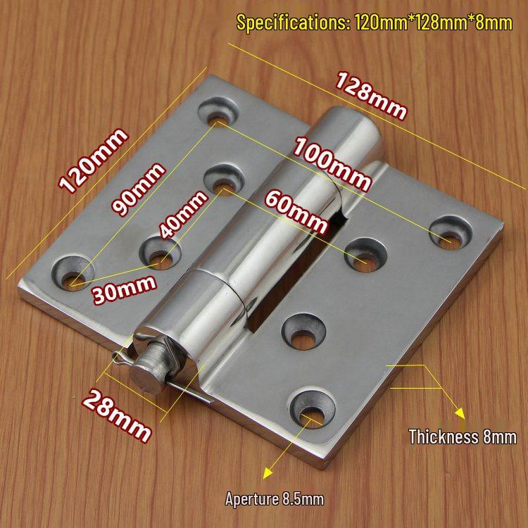 304 Stainless Steel Heavy Duty Industrial Flat Opening Thickened Mechanical Equipment Load-Bearing Hinge