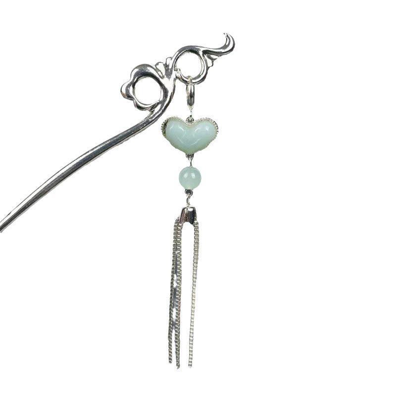 Elegant Ancient Style Minimalist Women's Tassel Hairpin - New Chinese Design