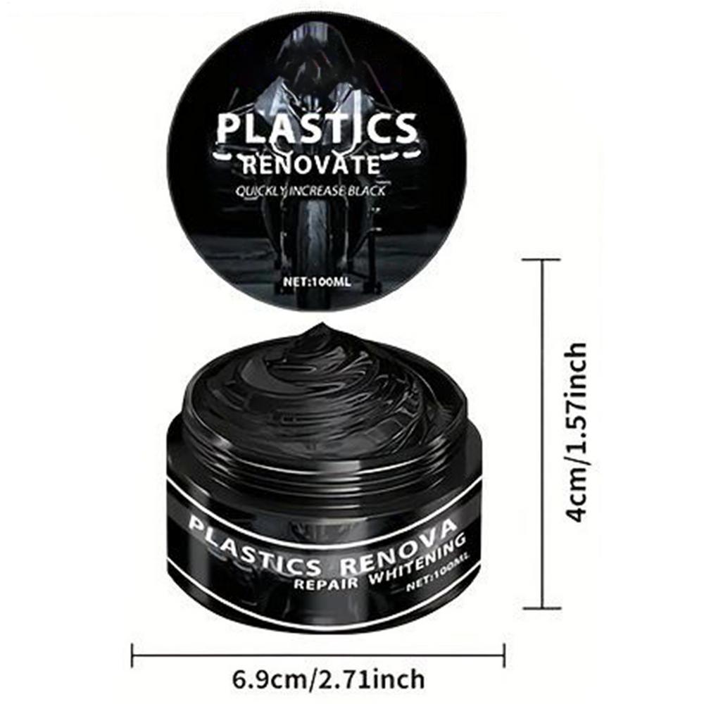 Car & Motorcycle Renovation Wax Plastic & Rubber Repair Cream - Nano Enhanced Black Car Wax Renovation Wax Interior Restorer