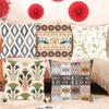 Nordic Geometric Ultra-Soft Cushion Cover, Retro Indian Light Luxury Sofa & Bedroom Lumbar Pillow